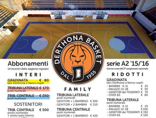 Campagna Abbonamenti - Derthona Basket 2015/2016