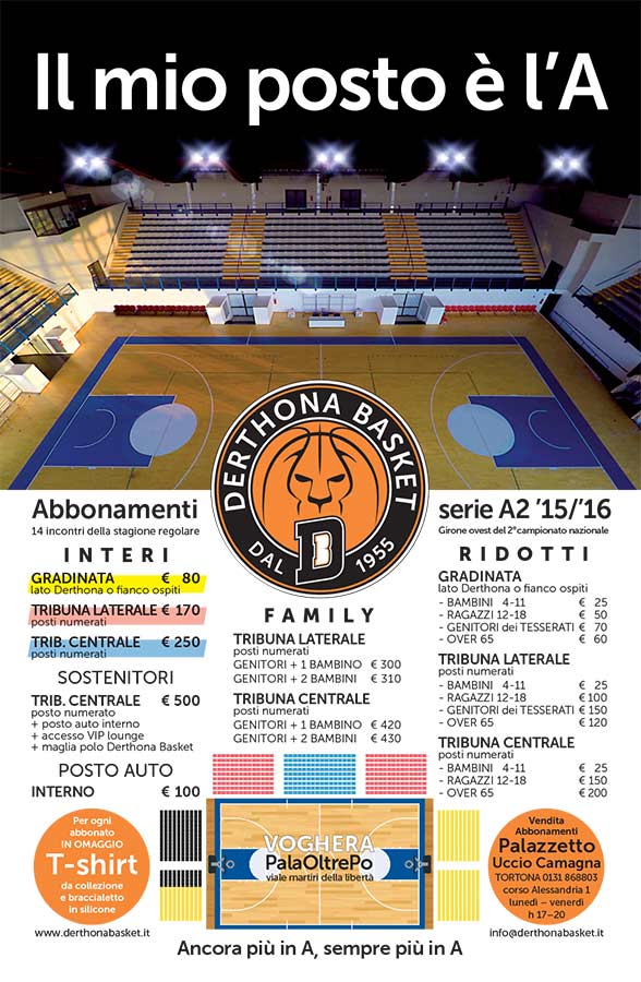 Campagna Abbonamenti - Derthona Basket 2015/2016