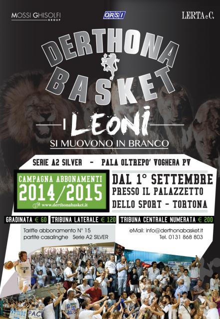 Derthona Basket - Season Ticket Campaign 2014/2015