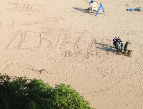 written on the beach - Derthona Basket