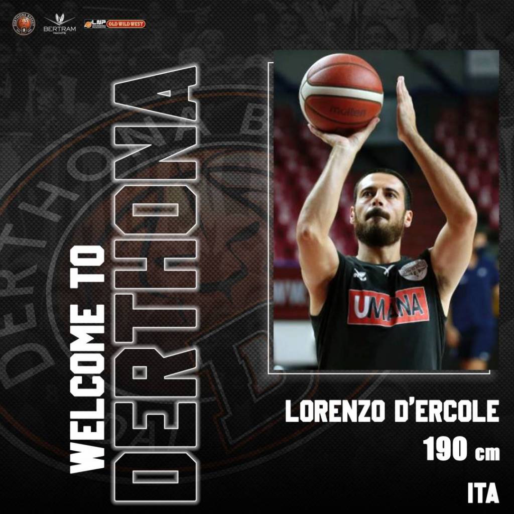 Derthona Basket, ufficiale l’ingaggio di Lorenzo D’Ercole