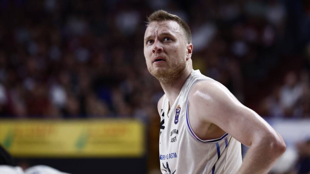 Arturs Strautins in Gara 5 con la Reyer Venezia.